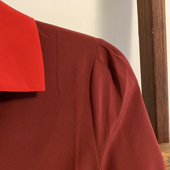 RW&CO 2 tone button down blouse sz s - Picture 7 of 8